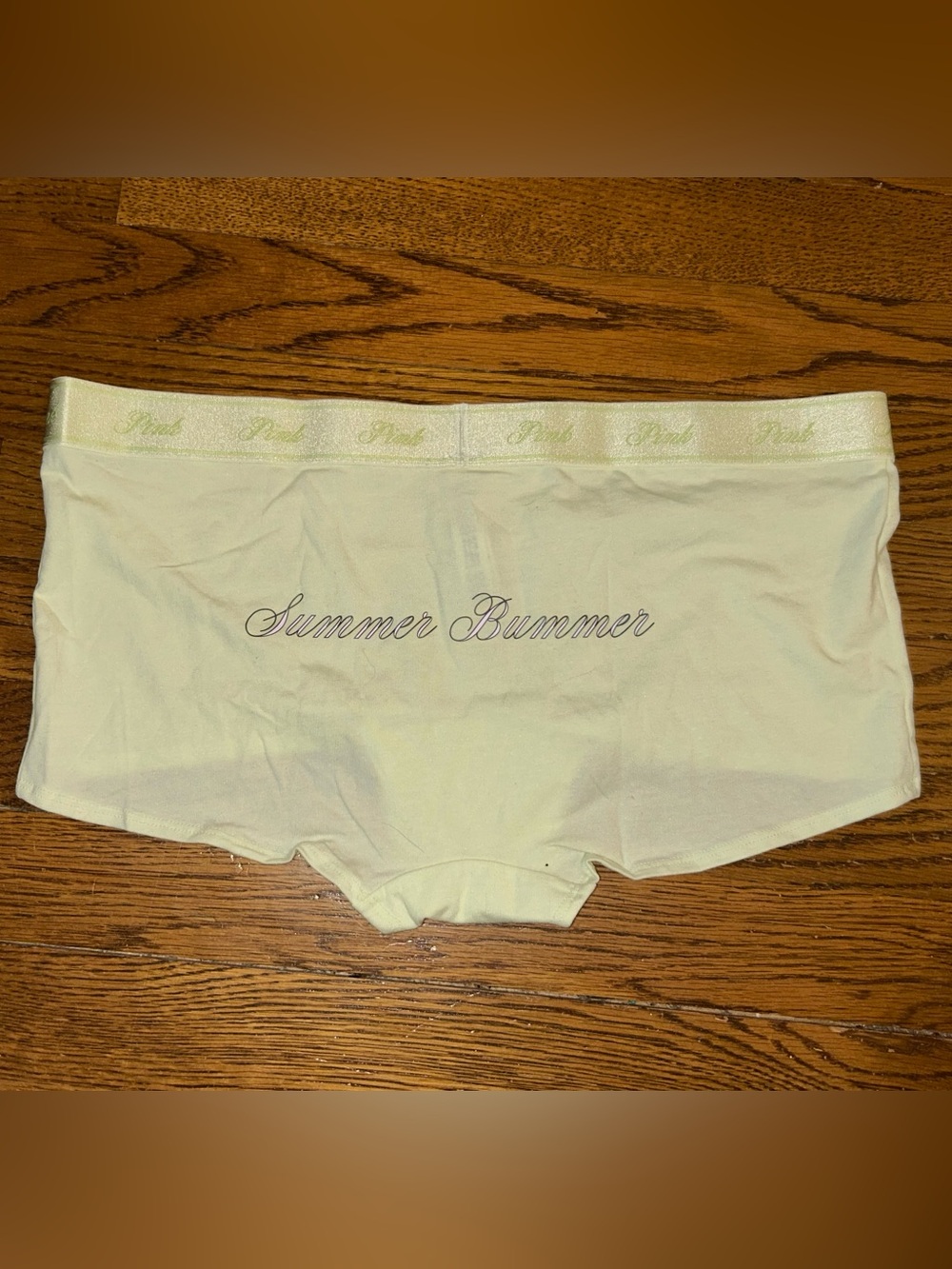 PINK Victorias Secret Pastel Green “Summer Bummer” Boyshort Panty